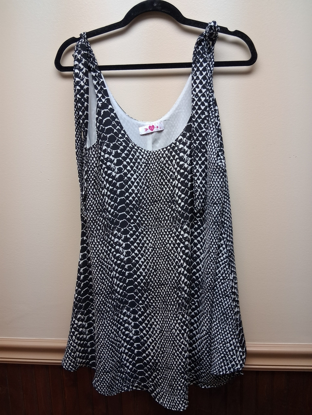 Buddy Love Sleeveless Mini Reptile Print Tank Top/Sundress Size Small Lined